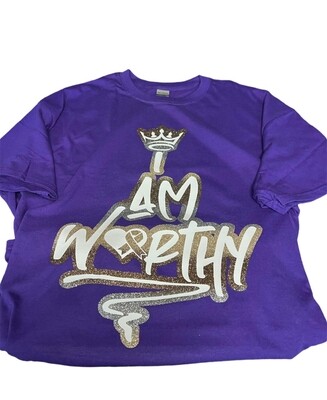 I Am Worthy Shirt - Purple