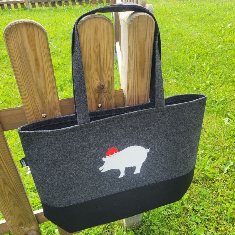 Shopping Bag dunkelgrau - Motiv bitte wählen