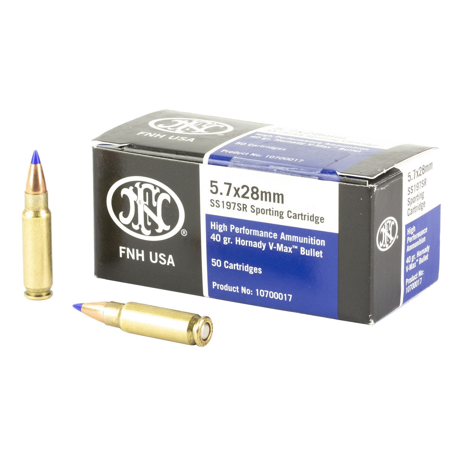 5.7x28  40gr V-Max 50rd