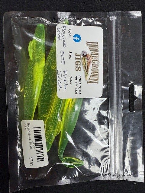 Boujee Shad 4.7", Colour: Pickle Juice