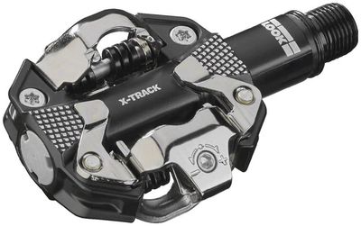 LOOK X-TRACK Pedals - Dual Sided Clipless, Chromoly, 9/16&quot;, Gray