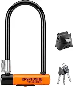 Kryptonite Evolution Series U-Lock - 4 x 9&quot;, Keyed, Black, Includes bracket