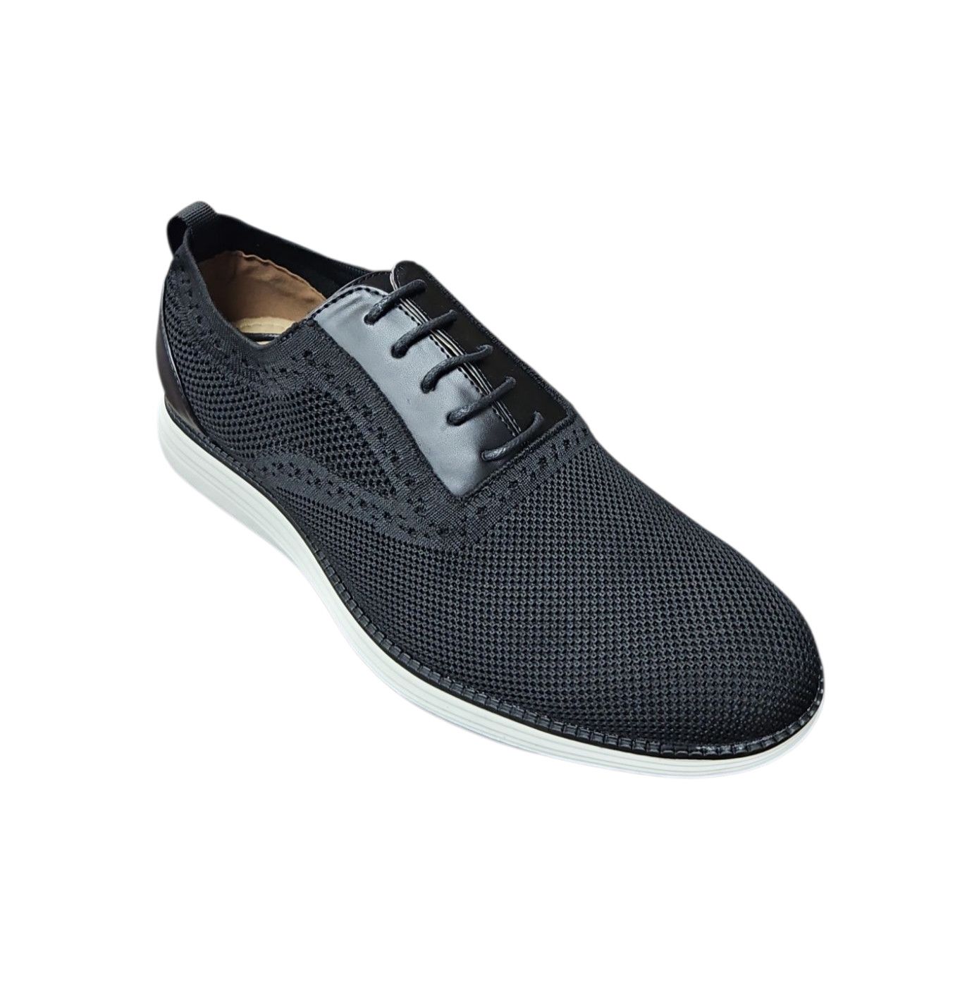 LACE UP CASUAL SHOE, Color: BLACK, Size: 8.5