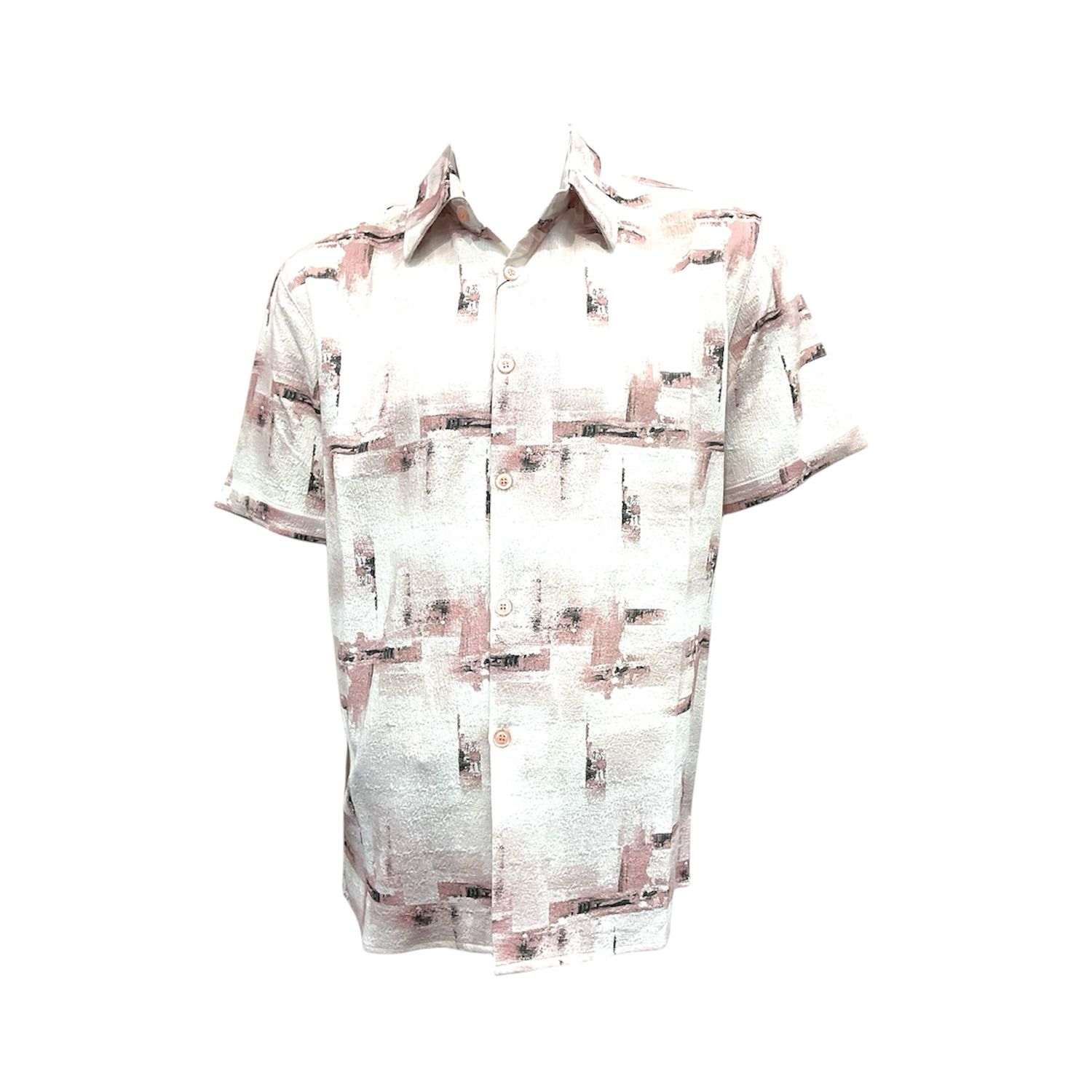 MICRO GEOMETRY PRINT SHORT SLEEVE, Color: MAUVE, Size: L