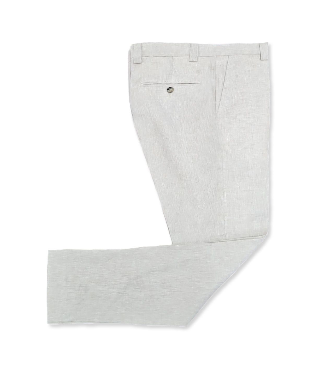 SLIM LINEN PANTS, Color: OATMEAL, Size: 34