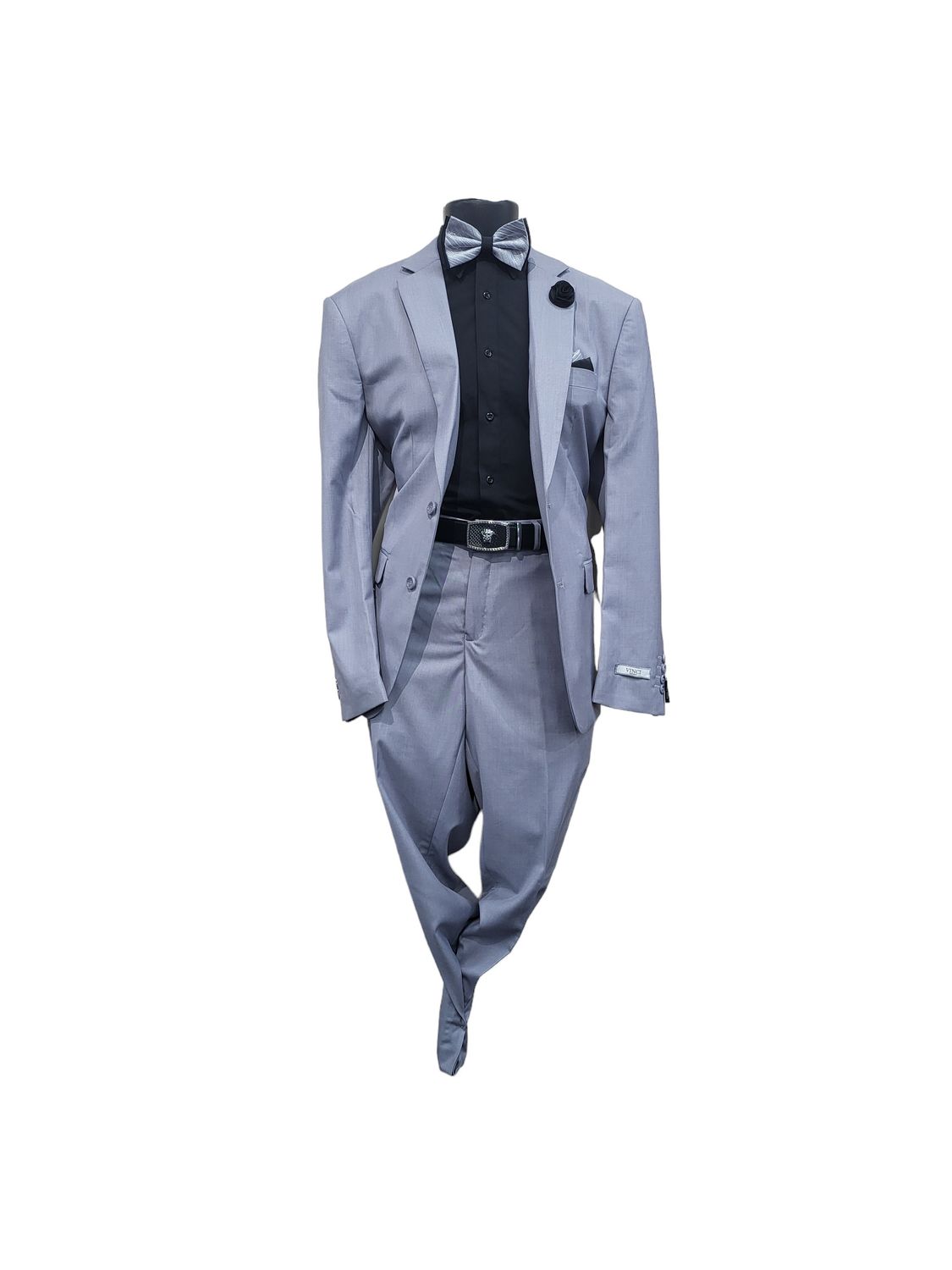 VINCI 2 PEACE SLIM FIT SUIT, Color: LIGHT GRAY, Size: 38L/32W