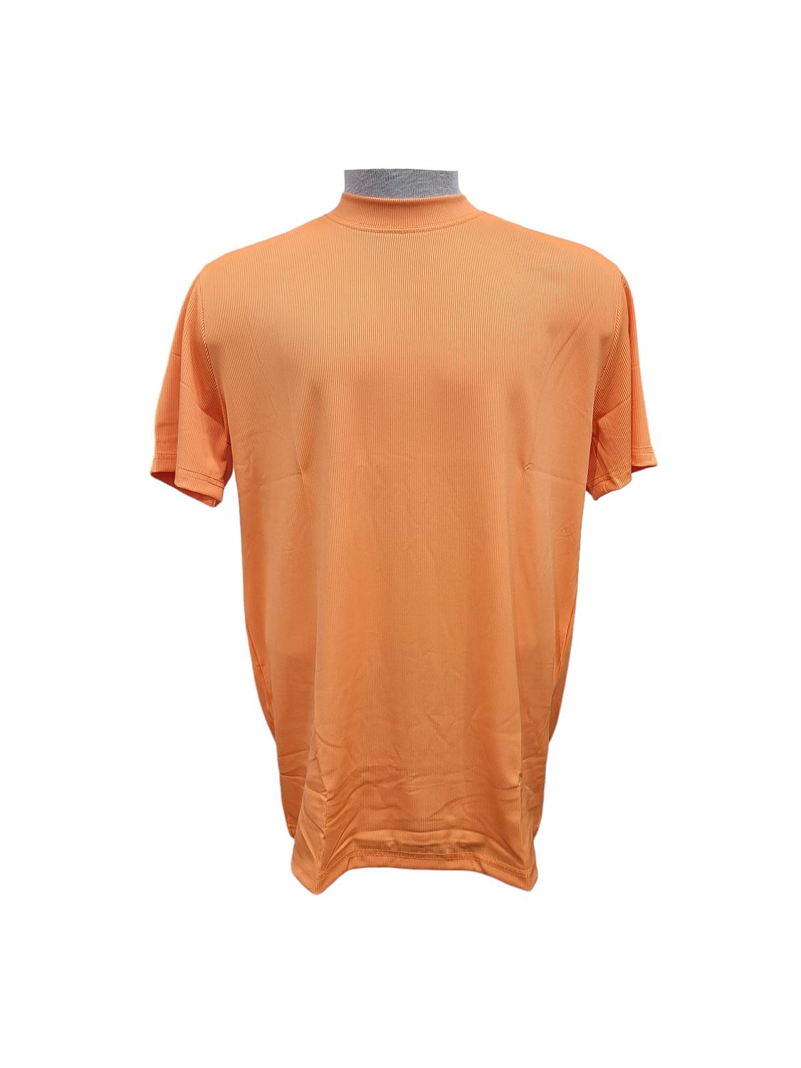 PRONTI MOCK NECK SHORT SLEVE SHIRT , Color: TANGY ORANGE, Size: L