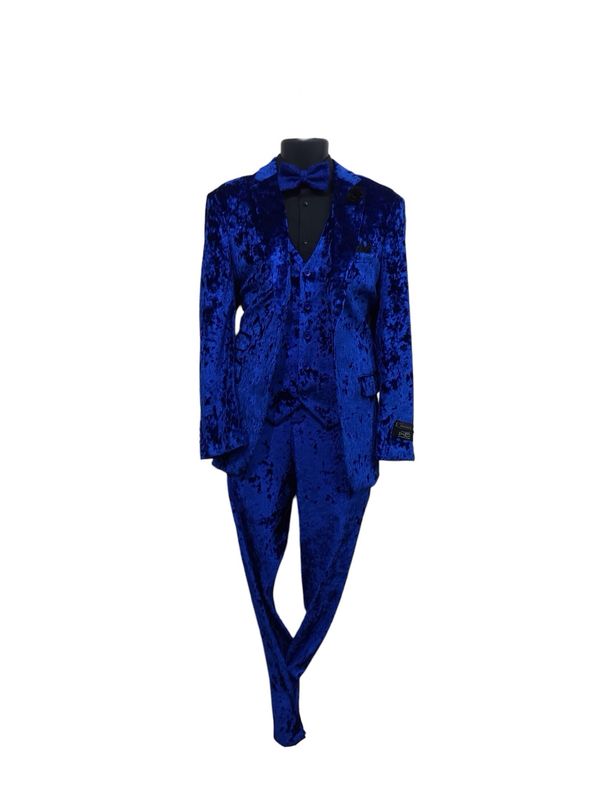 3PC VELVET SLIM FIT SUIT