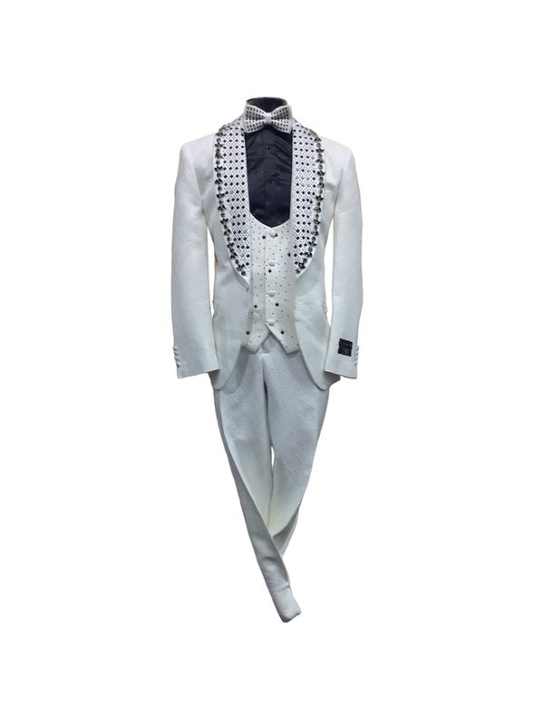 3PC SLIM FIT WITH HEAVY STONE TRIM