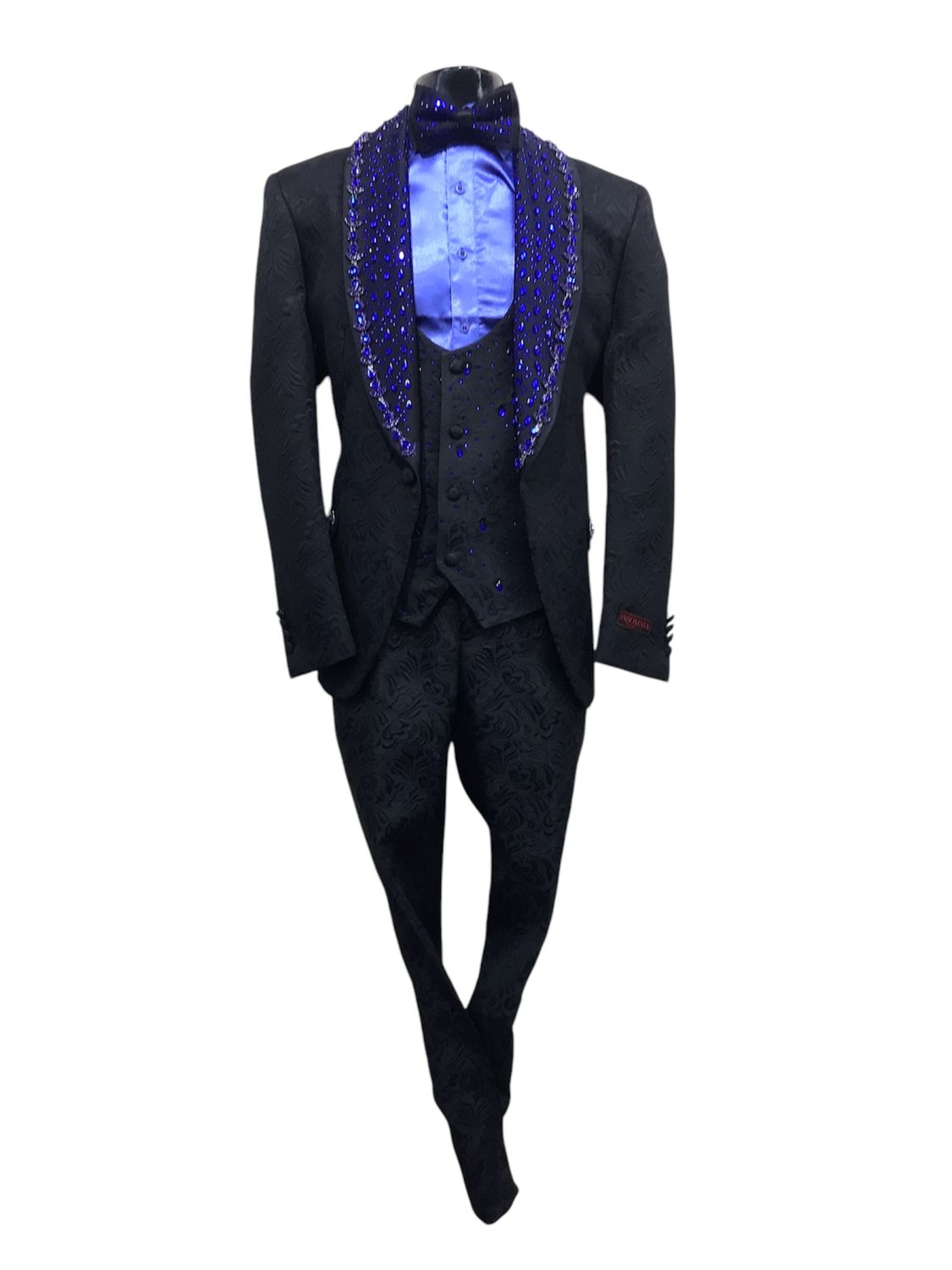 3PC TUXEDO RHINESTONE PATTERN