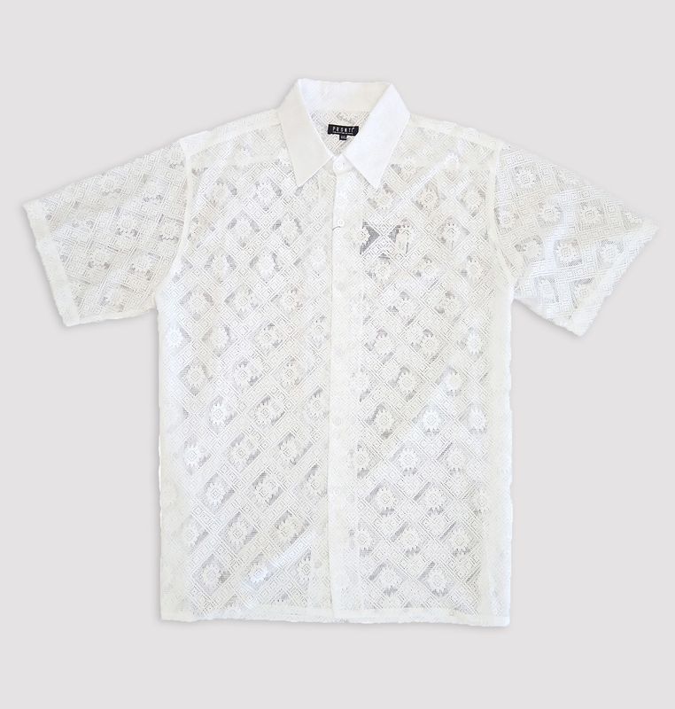 MESH JACQUARD SHORT SLEEVE SHIRT
