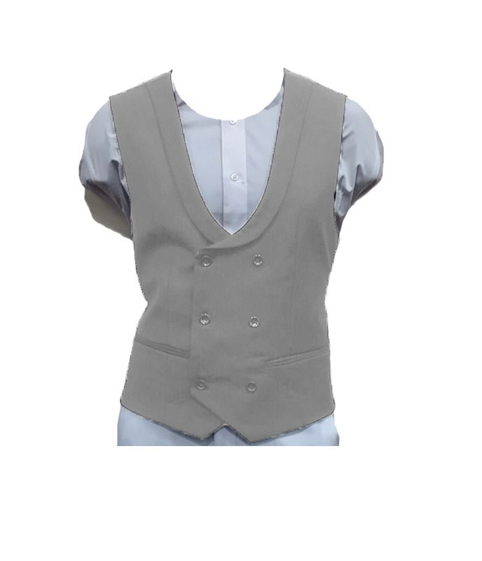 DOUBLE BEASTED VEST WITH COLLAR