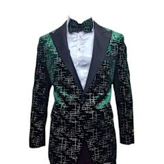 SUSLO COUTURE VELVET SLIM FIT BLAZER 