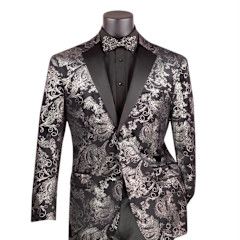 REGULAR FIT BLAZER WITH PAISLEY PATTERN 