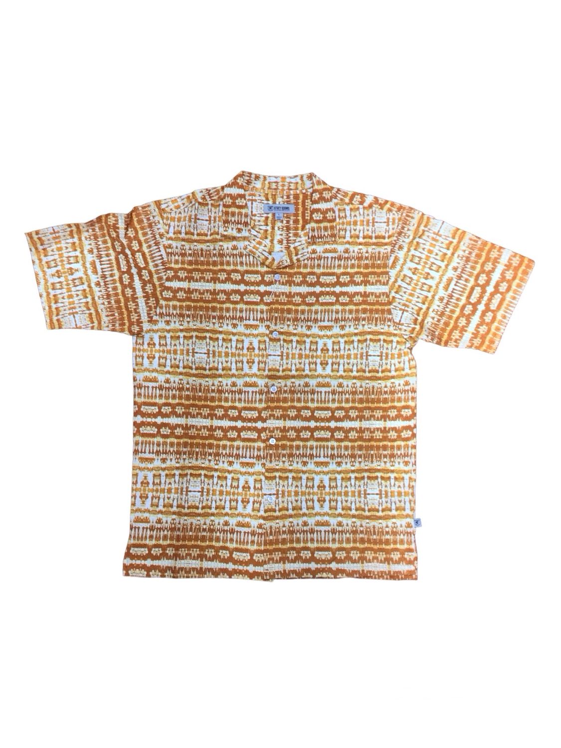 STACY ADAMS POLY PRINT SHIRT , Color: RUST, Size: 2XL