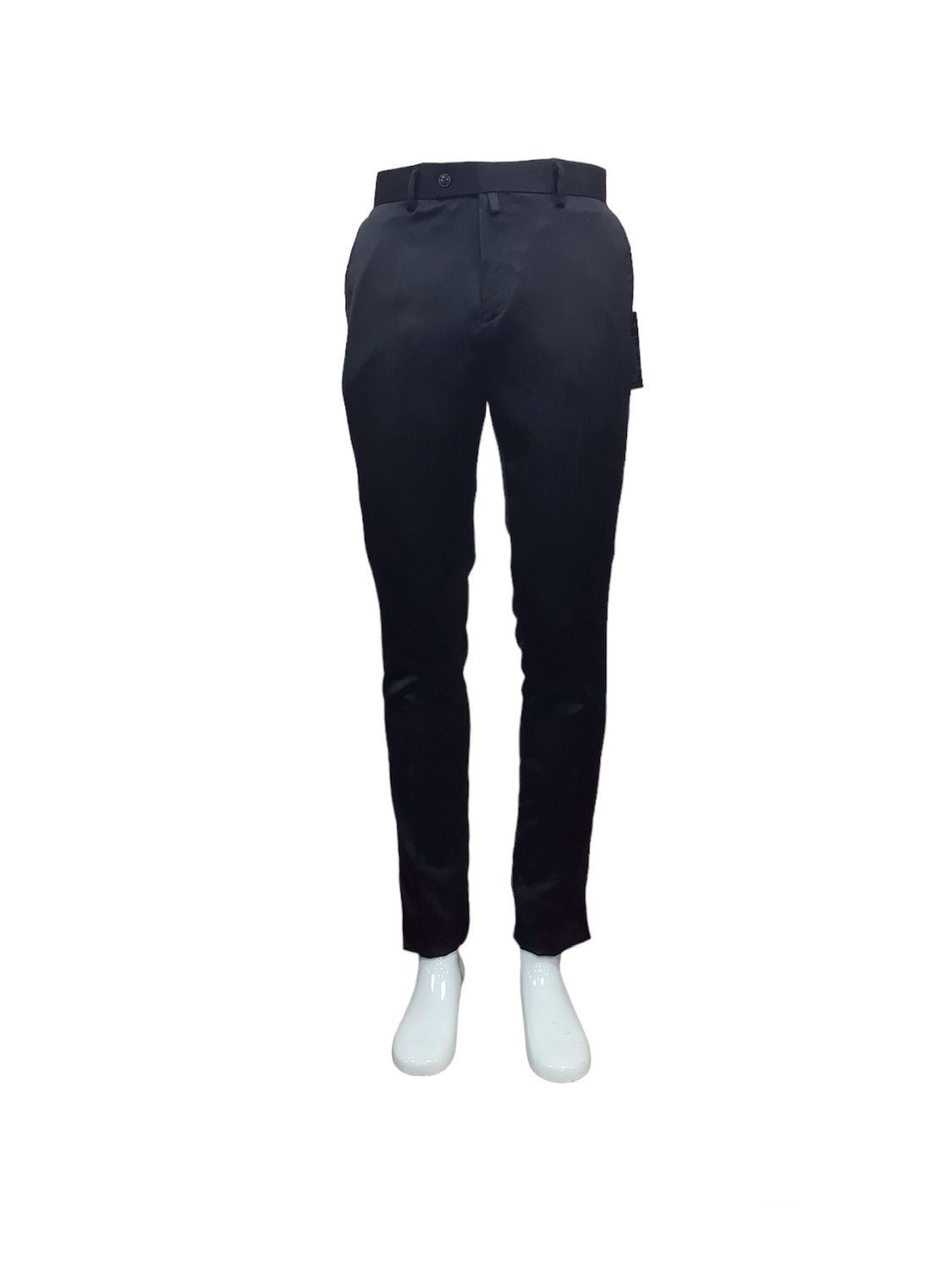 SLIM FIT STRETCH PANTS , Color: BLACK, Size: 44W/37L