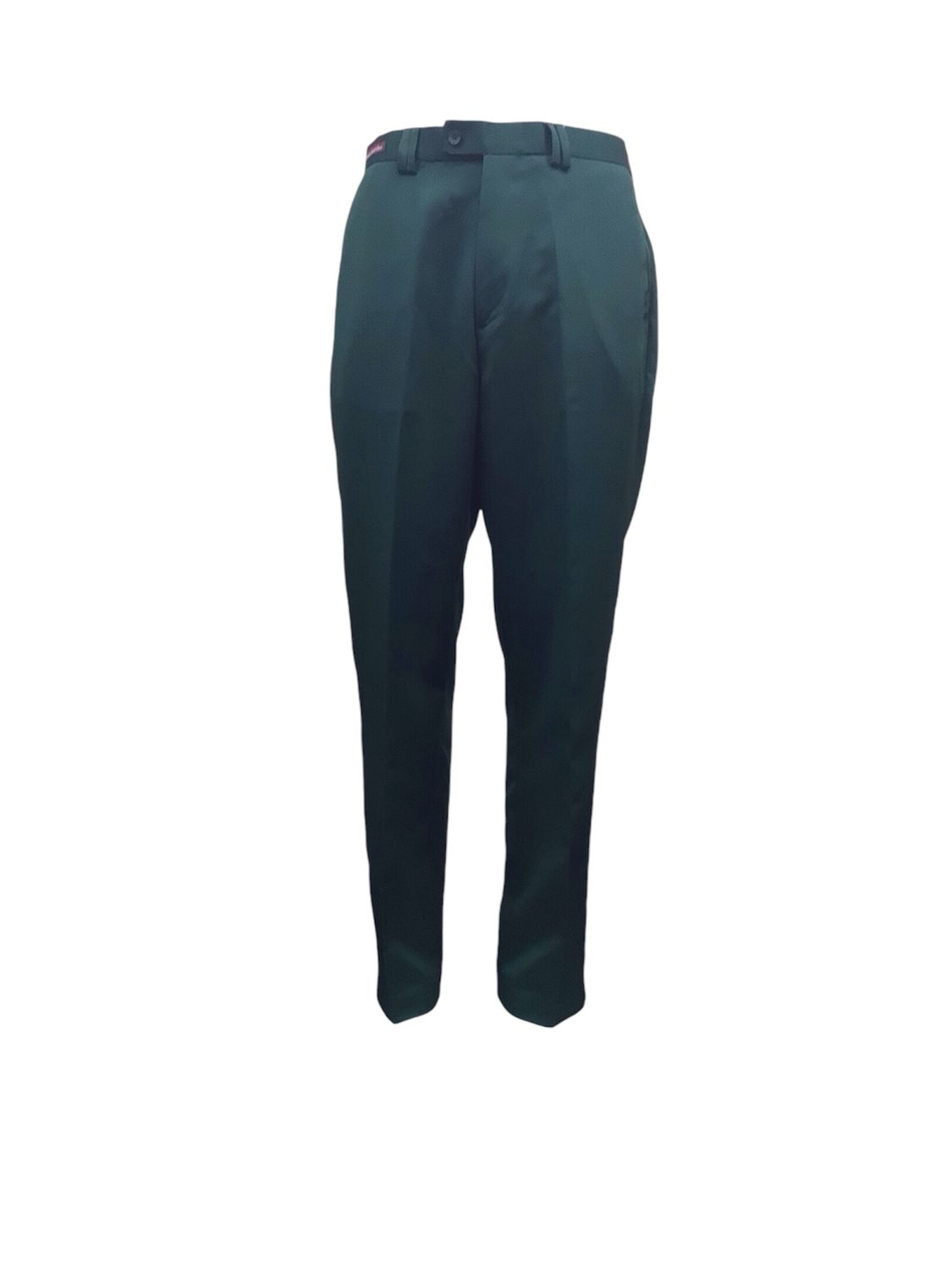 	FLAT FRONT RELAXED FIT SLACKS , Color: GREEN, Size: 34W/32L