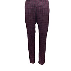 MODERN FIT FLAT FRONT PLAID PANTS 