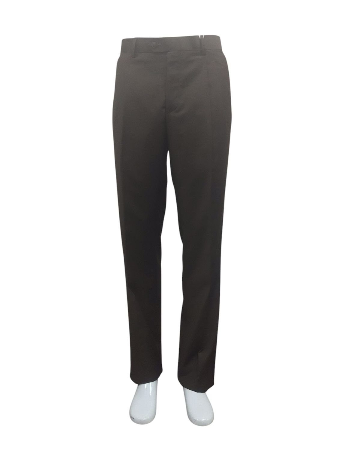 CIGAR REGULAR FIT PLEATED SLACK , Color: BROWN, Size: 34W