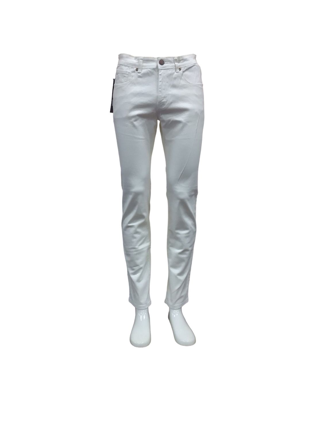 BASIC CASUAL JEANS , Color: WHITE, Size: 32W/32L