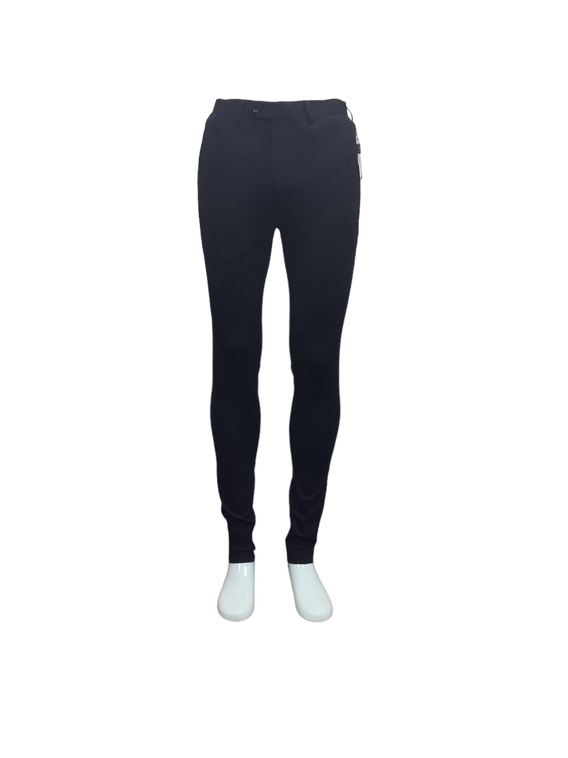 SLIM FIT PANTS/SLACKS , Color: BLACK, Size: 42W/32L