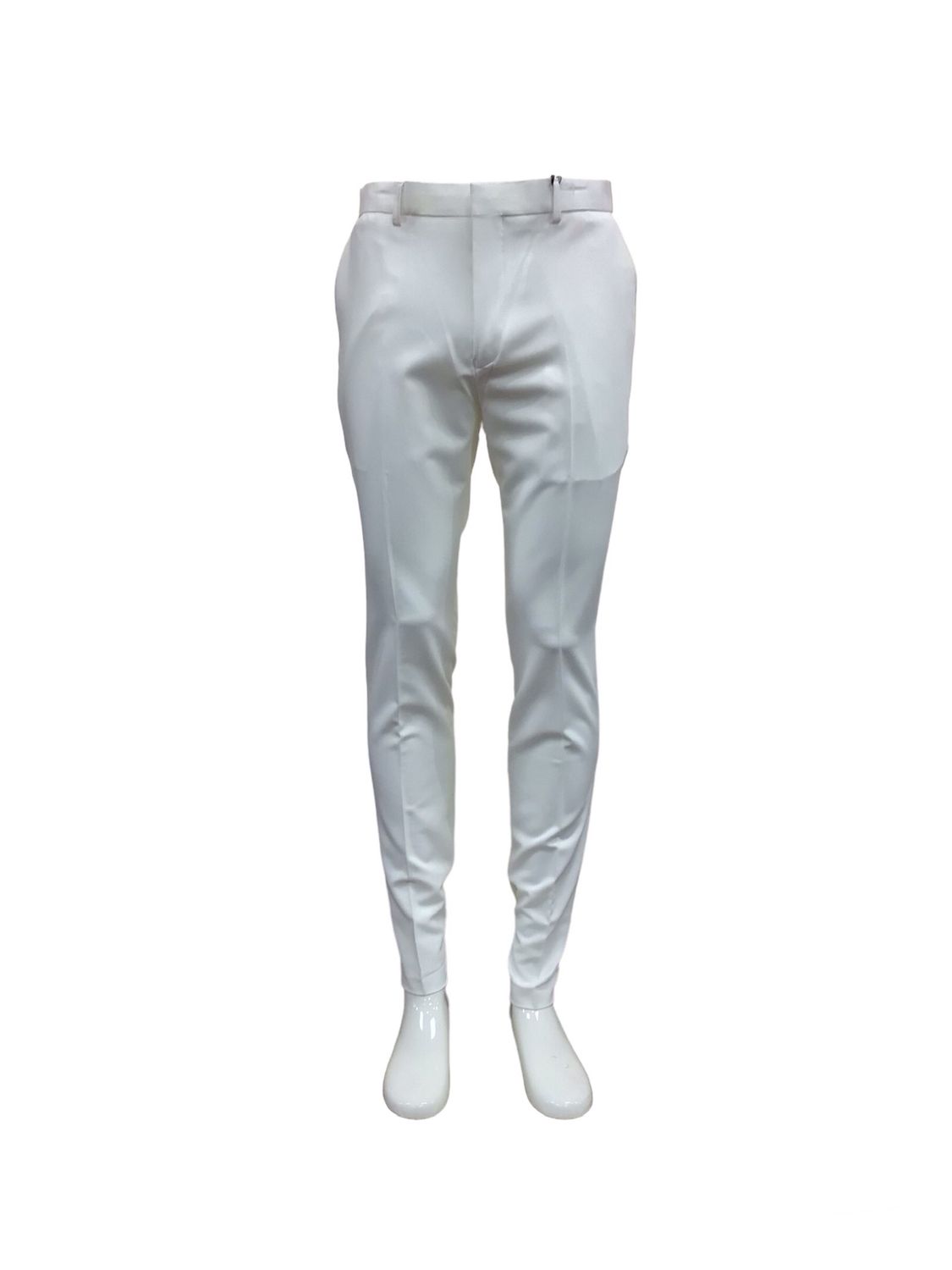 REGULAR FIT SLACKS, Color: WHITE, Size: 34W/32L
