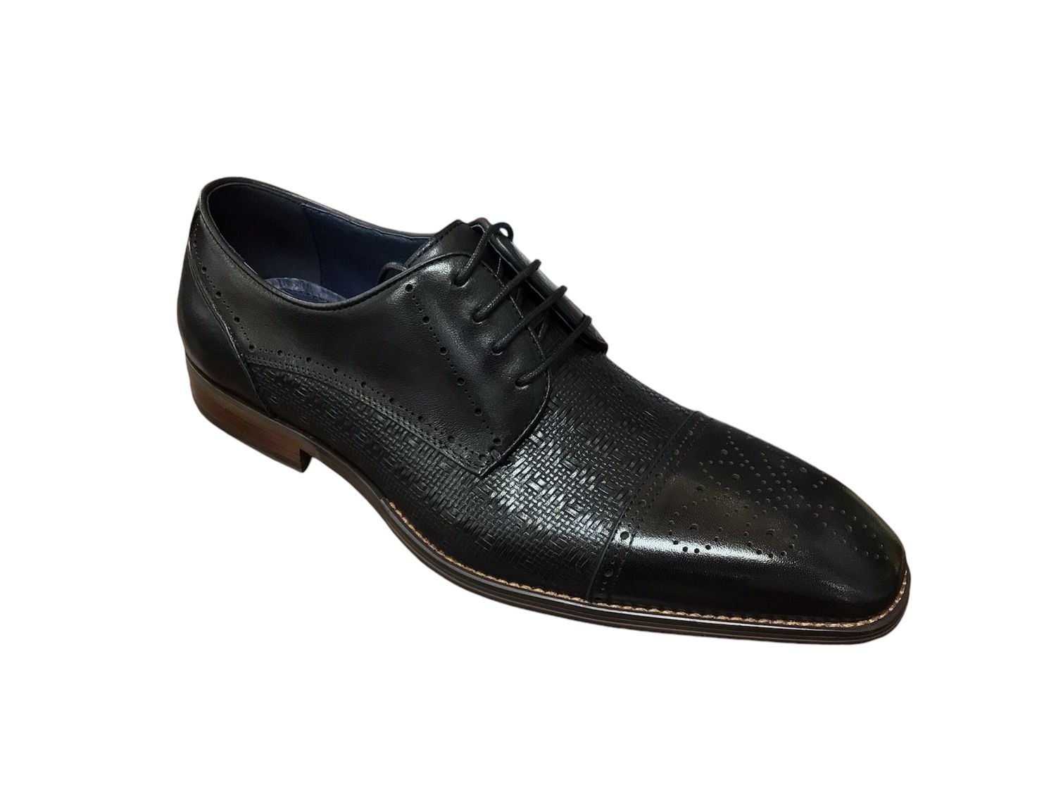 	STACY ADAMS SILSBURY CAP TOE OXFORD , Color: BLACK, Size: 9