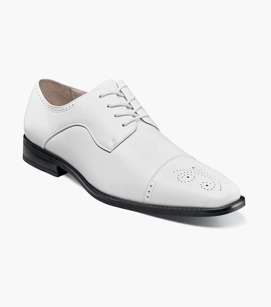 STACY ADAMS KENWAY DRESS SHOE , Color: WHITE, Size: 8.5