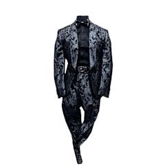2PC SLIM FIT FLOWER PRINT SUIT 
