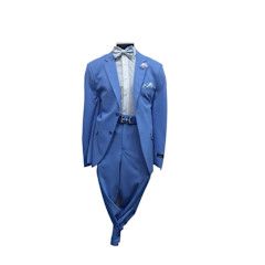 2PC MENS SKY BLUE SLIM FIT SUIT 