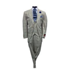 3 PC PAILD SUIT REVERSIBLE VEST 