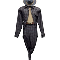 2PC WALKING SUIT WITH PLAID PATTERN