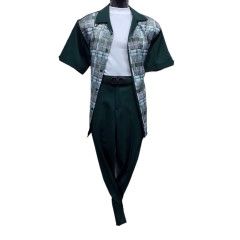 2PC SHORT SLEEVE SET SPACE DYE FOIL