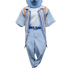2PC SHORT SLEEVE LACE TRIM WALKING SUIT 