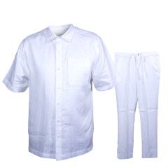 2 PIECE BTNDWN LINEN SET WITH ONE POCKET