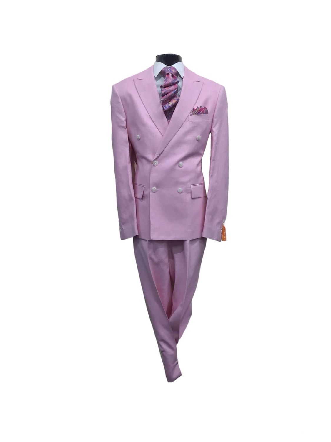 2 PC D.B LIESURE SET LINEN DESERT , Color: ROSE, Size: XL/38W