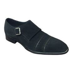 SUEDE DRESS SHOE WITH BUCKLE