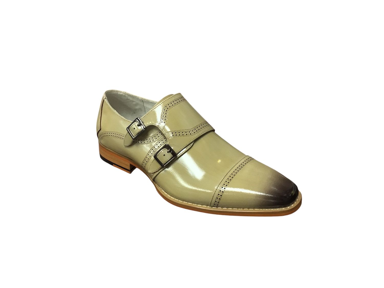 NOEL DOUBLE STRAP LEATHER OXFORD , Color: NATURAL, Size: 9.5