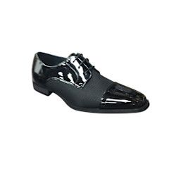 LACE UP PATENT LEATHER DRESS SHOE