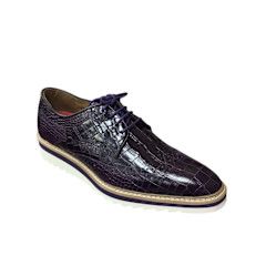 LACE UP CROC PRINT WINGTIP CASUAL SHOE