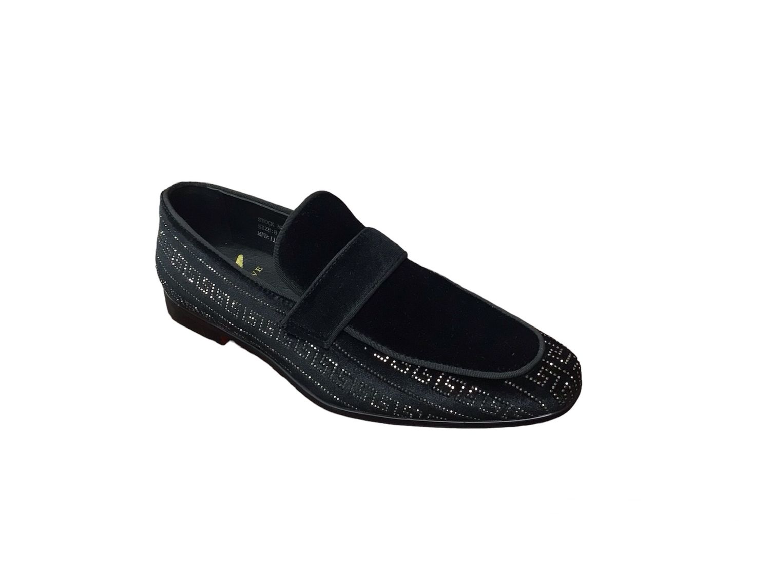 EXCLUSIVE VINCENT DRESS SHOES BLACK/SILVER 8	, Color: BLACK/SILVER, Size: 8