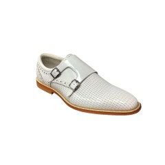 DOUBLE BUCKLE LEATHER DRESS SHOE