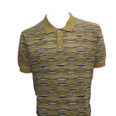 SHORT SLEEVE 3 BUTTON TEXTURED POLO SHIRT