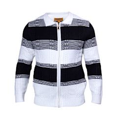 POLO ZIP UP SWEATER WITH PATTERN 