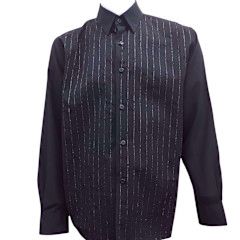 MICRO LUREX DOT LONG SLEEVES SHIRT