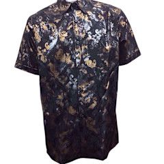 MICRO JACQUARD FOIL PRINT SLEEVES SHIRT