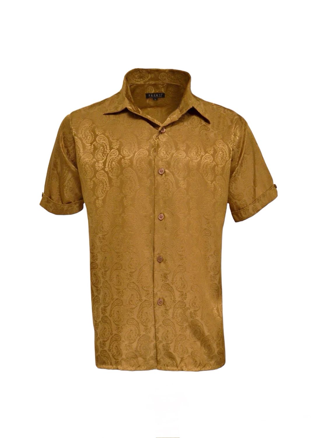 MICRO JACQUARD PAISLEY SHIRT , Color: LUGGAGE, Size: L