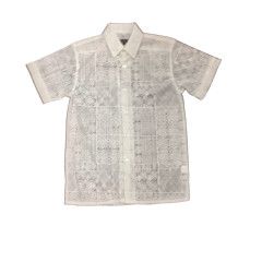 MICRO GROMETRY PLAID SHORT SLEEVES SHIRT