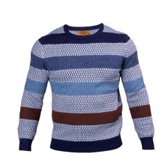 LONG SLEEVE CREW NECK TEXTURED SWEATER