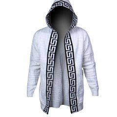 GREEK DESIGN SWEATER WITH HOODIE